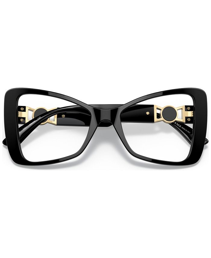 Versace Style Butterfly Frame 176 Black / Gold detail 2