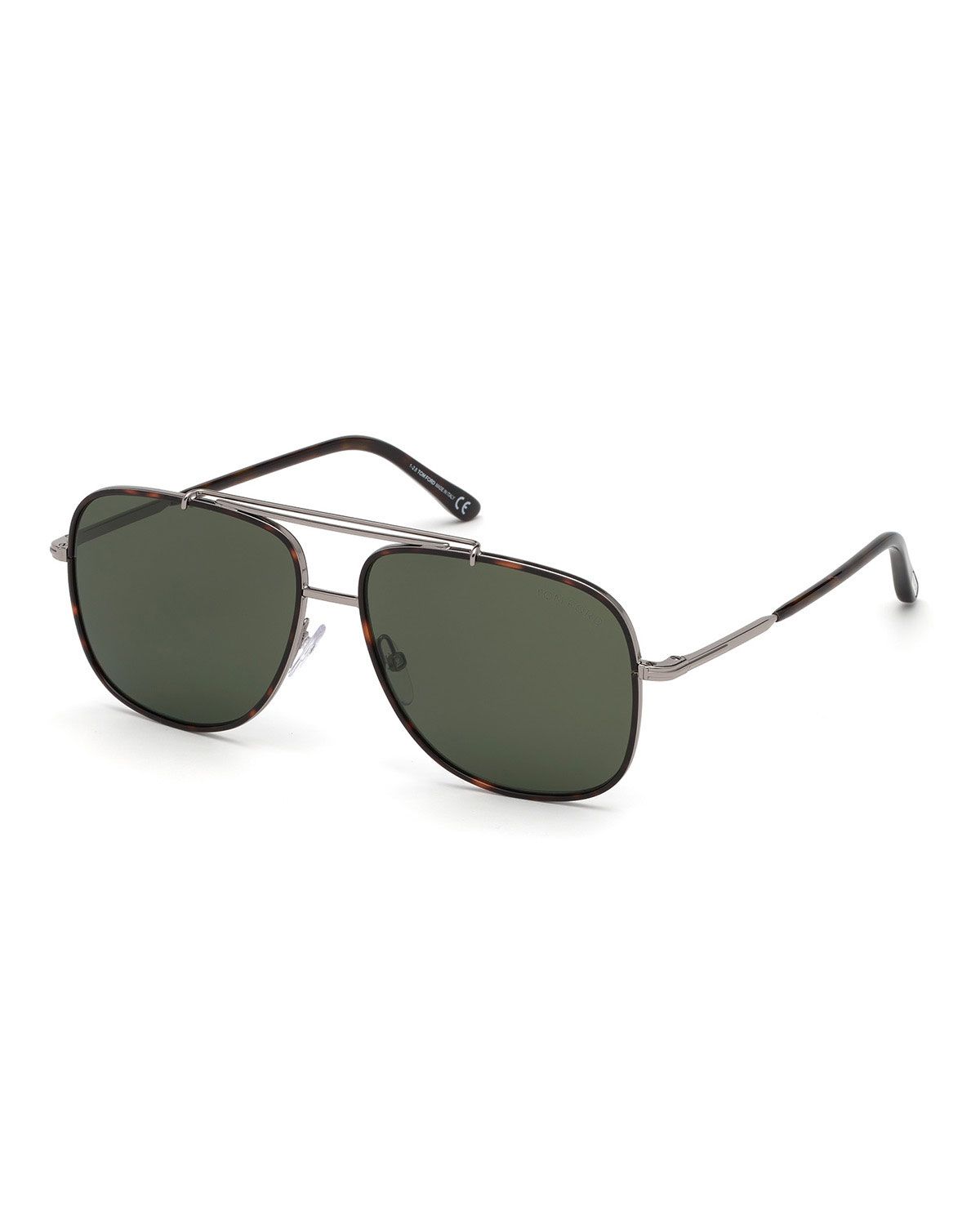 Tom Ford Style Aviator Metal 179 Green Classic detail 3