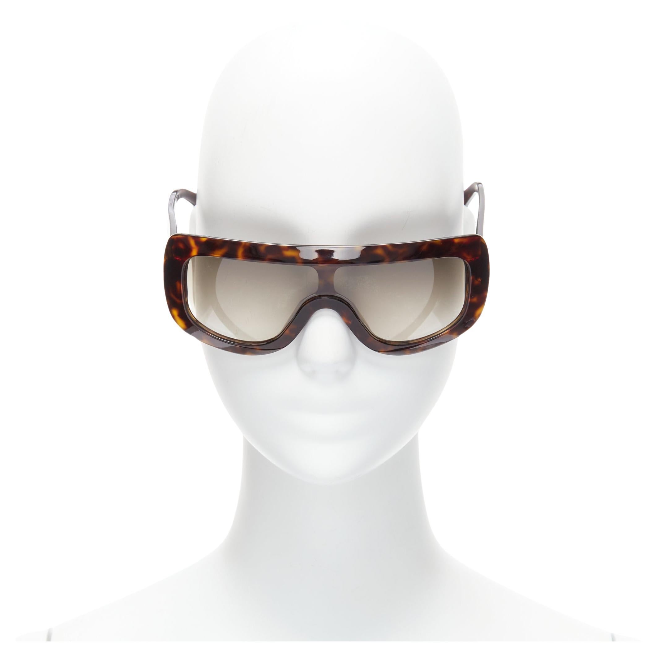 Celine Style Shield Sunglasses 189 Tortoise detail 4