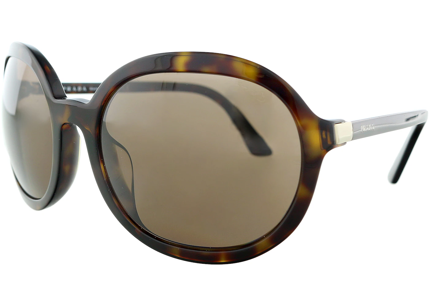 Prada Style Round Metal 190 Havana detail 4