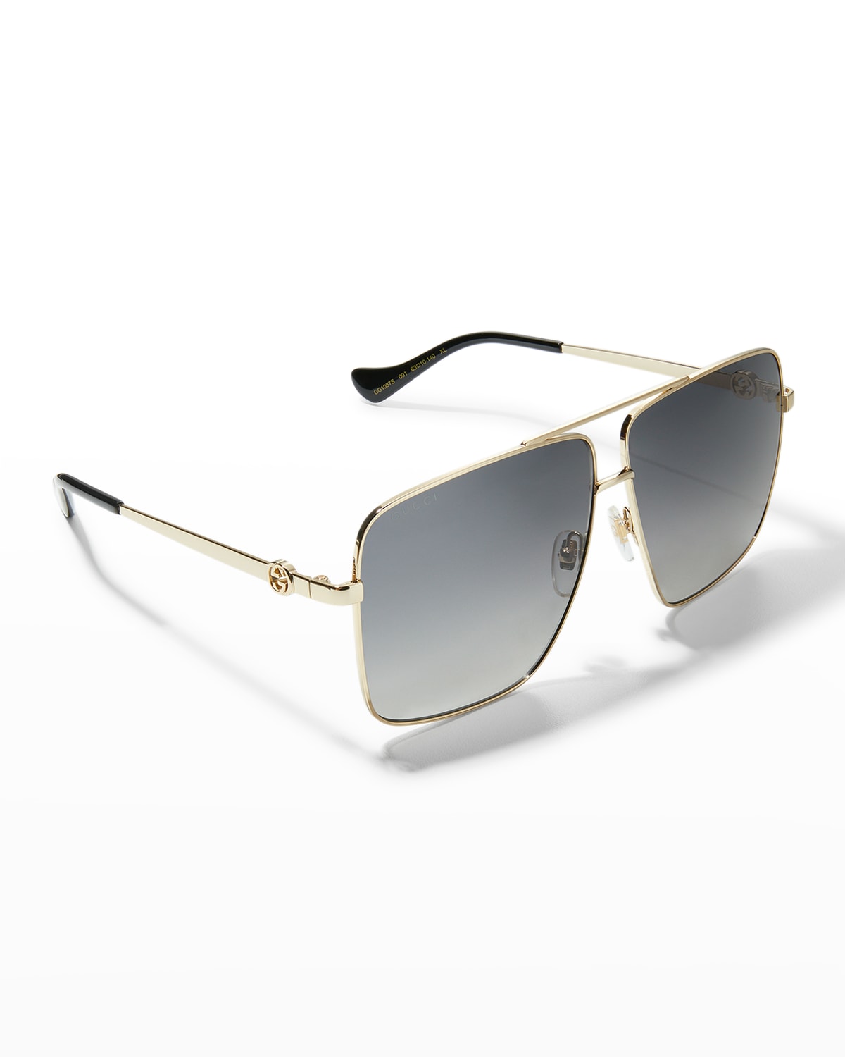 Gucci Style Aviator Metal 194 Amber Gradient detail 2