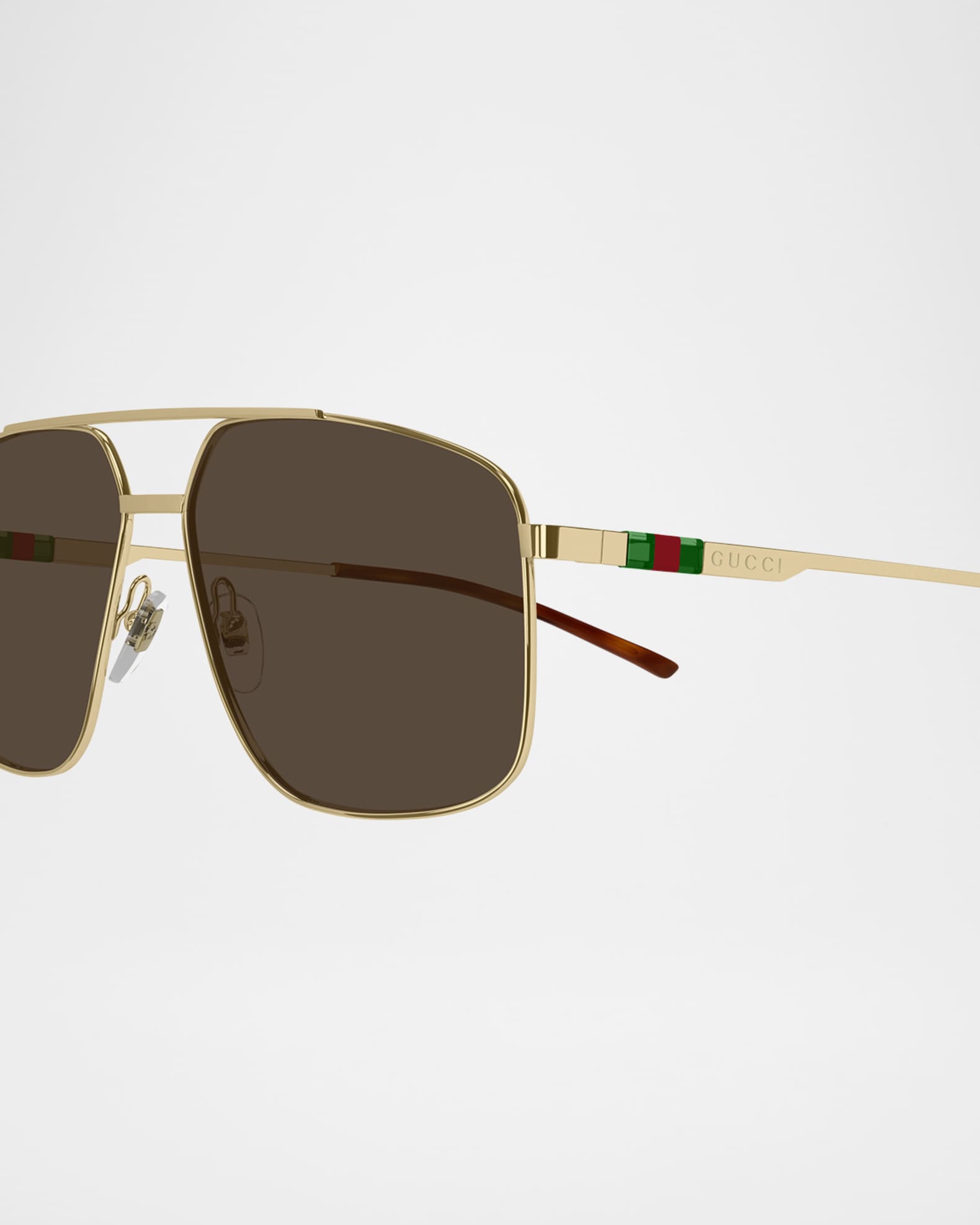 Gucci Style Aviator Metal 194 Amber Gradient detail 3