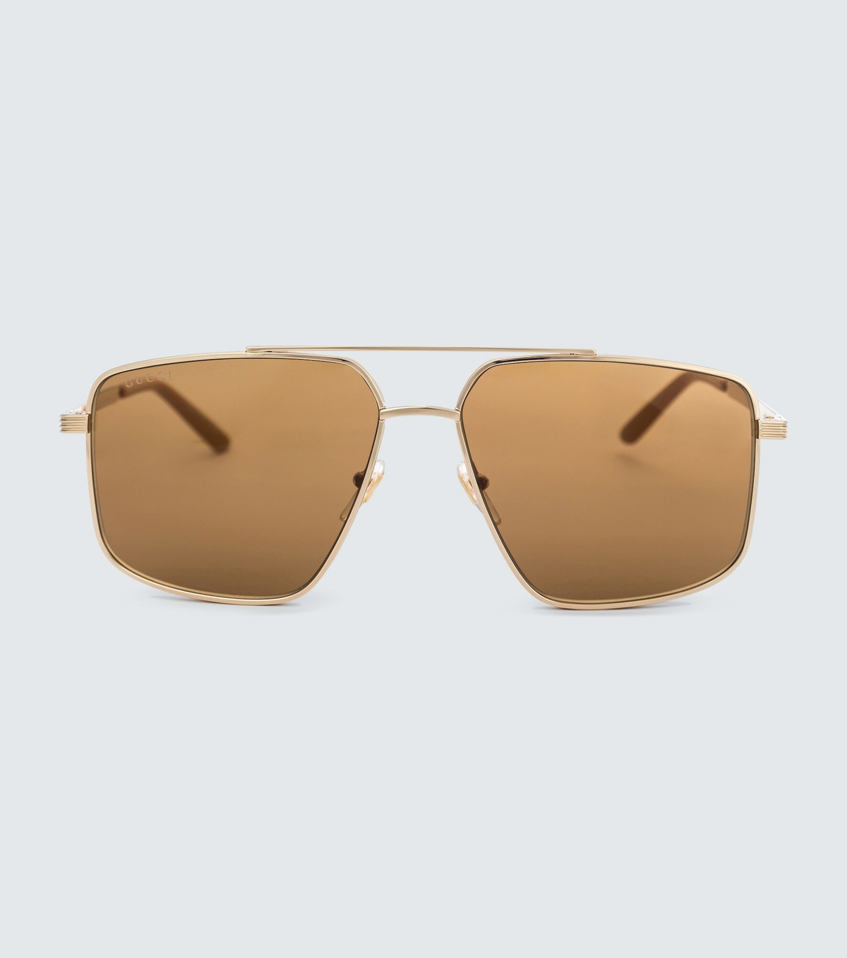 Gucci Style Aviator Metal 194 Amber Gradient detail 4