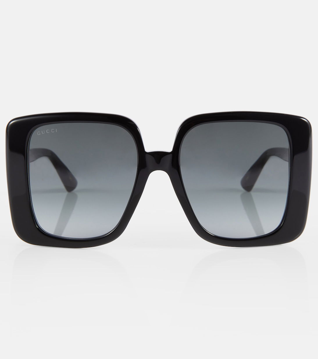 Gucci Style Oversized Square 197 Silver Mirror detail 2
