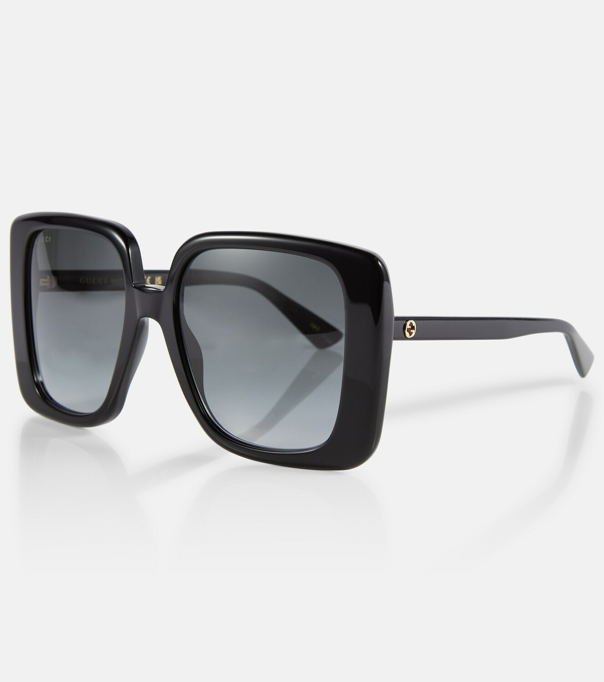 Gucci Style Oversized Square 197 Silver Mirror detail 3
