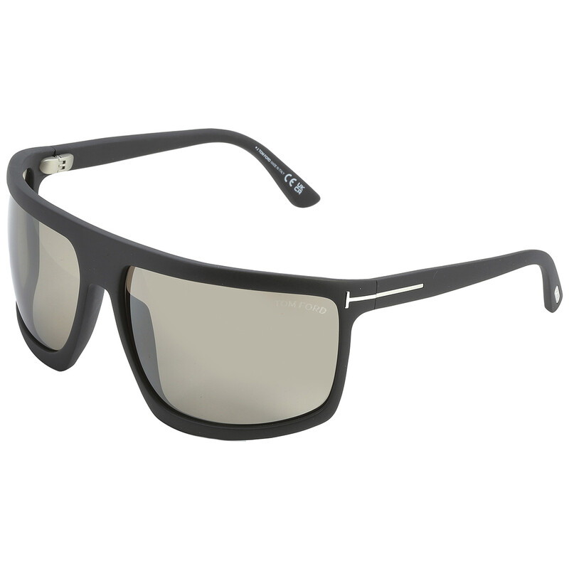 Tom Ford Style Sport Wrap 203 Silver Mirror detail 2
