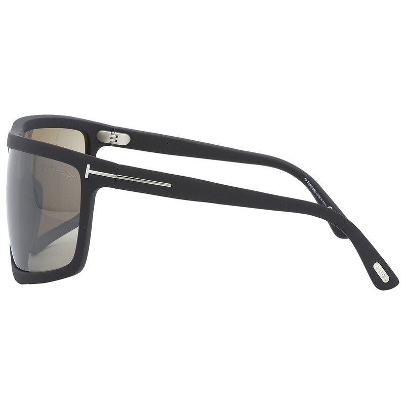 Tom Ford Style Sport Wrap 203 Silver Mirror detail 3