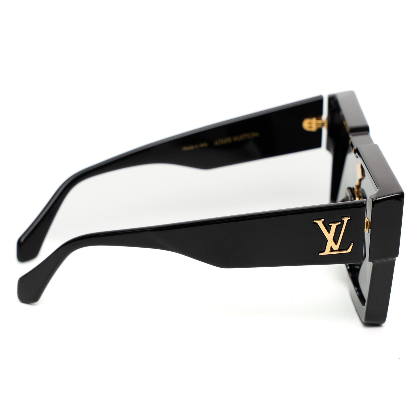 LV Style Shield Sunglasses 204 Matte Black detail 3