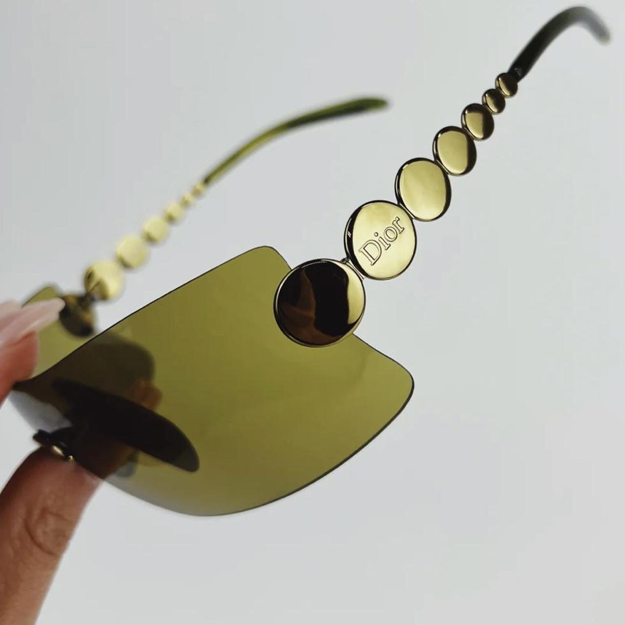 Dior Style Rimless Rectangle 215 Green Classic detail 3