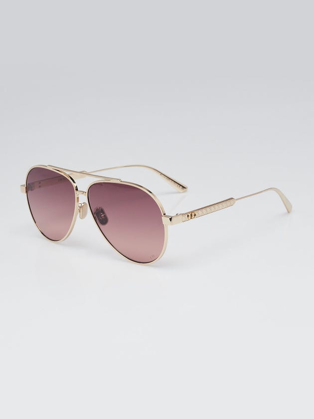 Dior Style Aviator Metal 218 Rose Gold detail 3