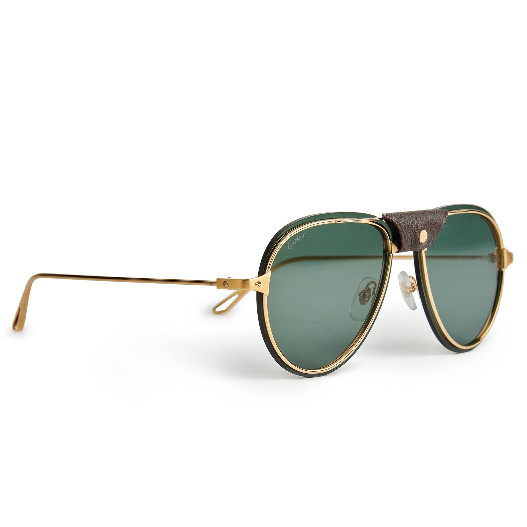 Cartier Style Pilot Frame 220 Silver Mirror detail 2