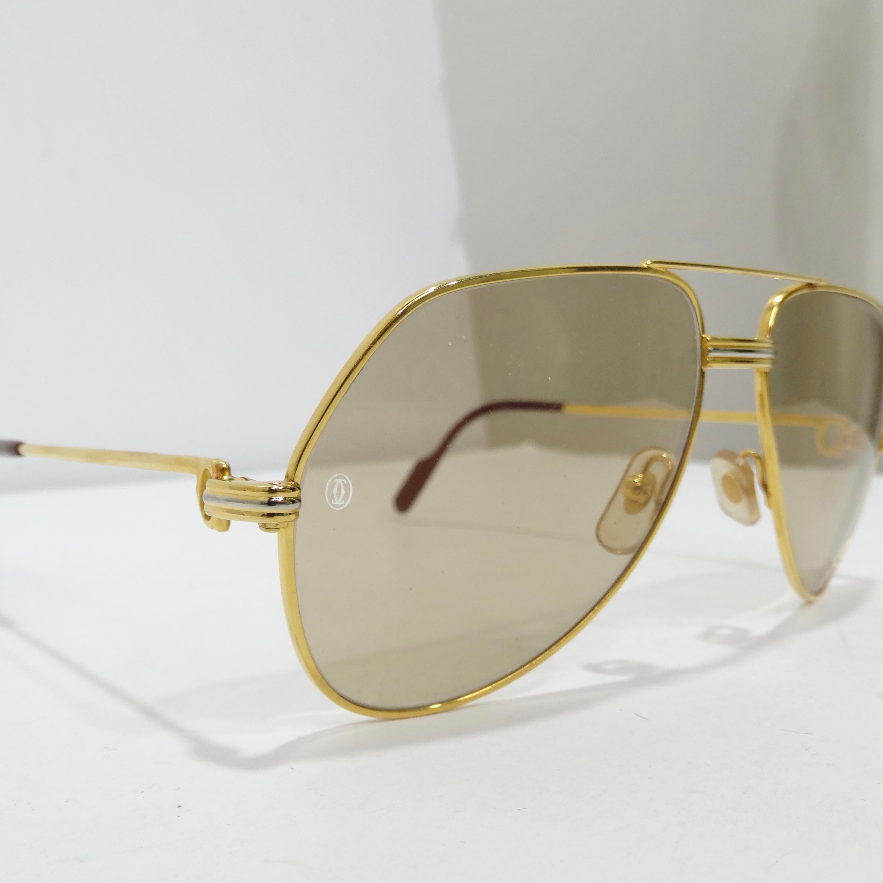 Cartier Style Pilot Frame 220 Silver Mirror detail 4