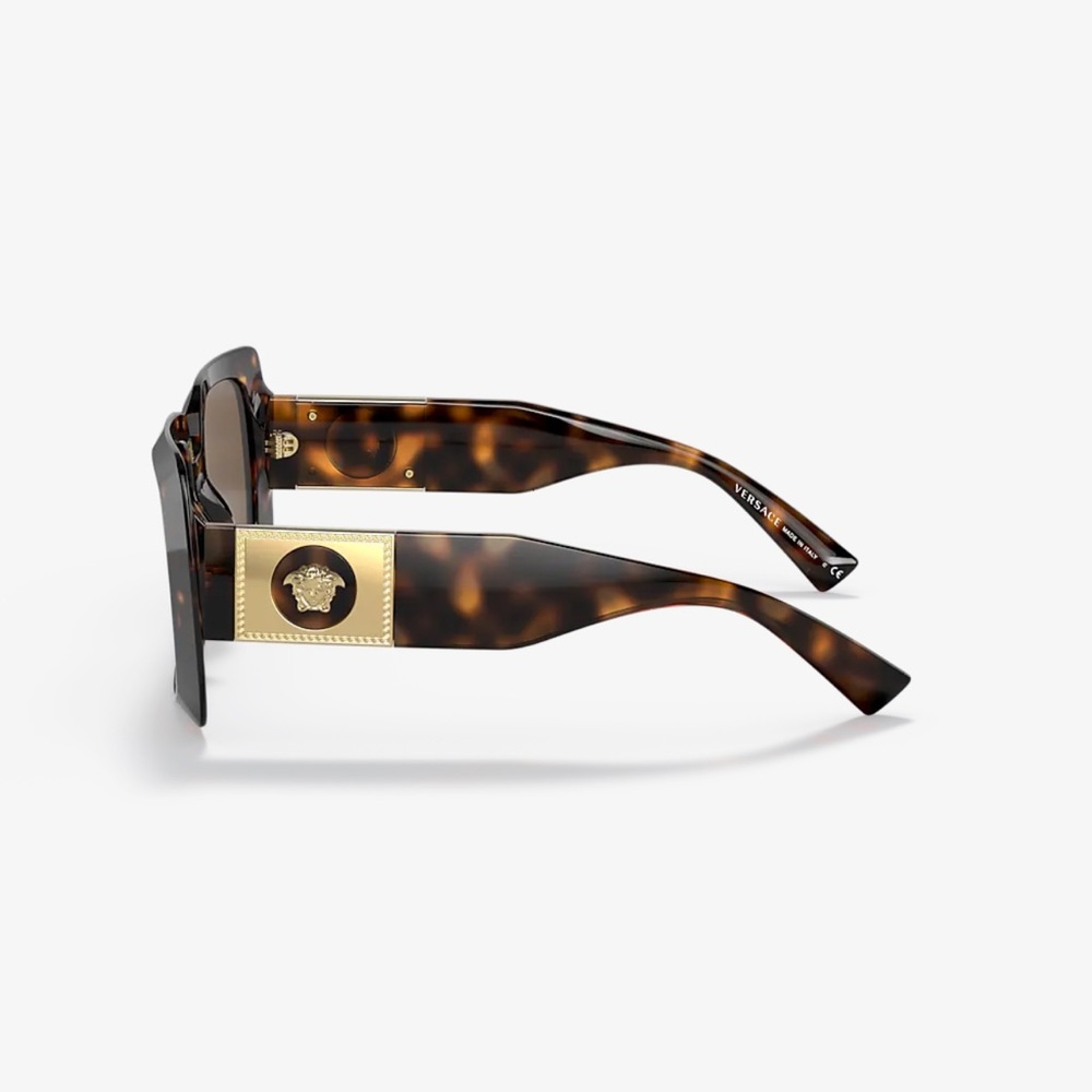 Versace Style Retro Square 222 Tortoise detail 4