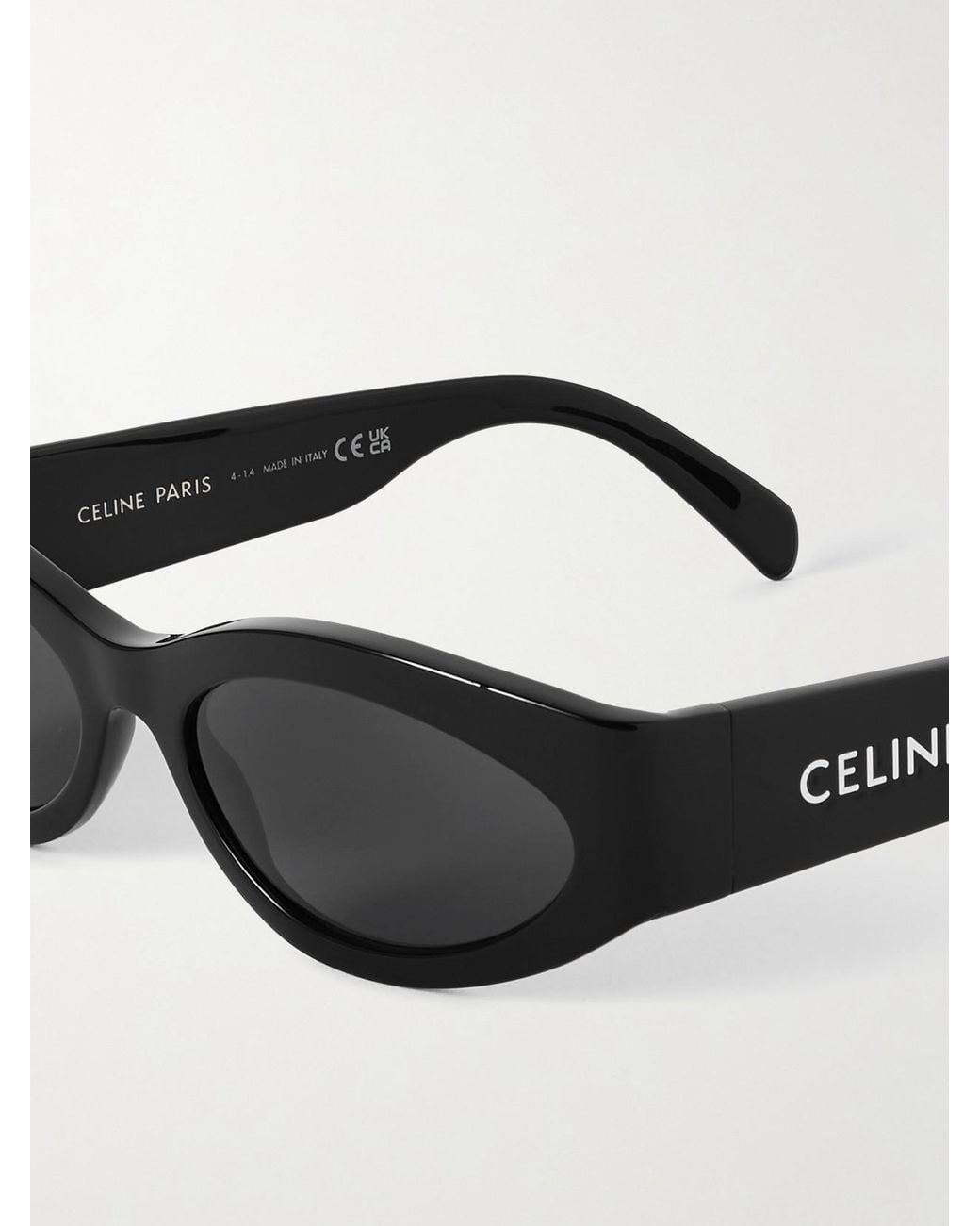 Celine Style Cat-Eye Acetate 226 Matte Black detail 4