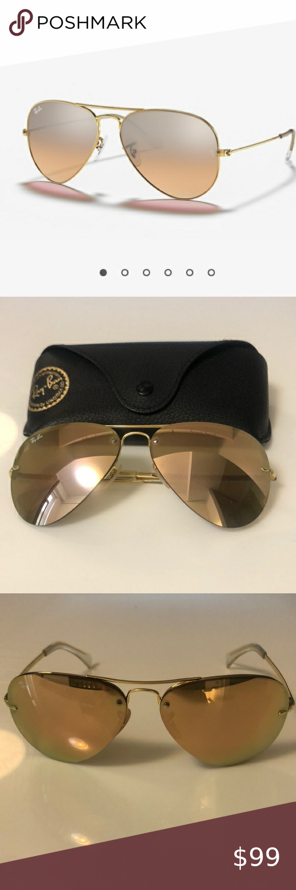 Ray-Ban Style Aviator Metal 227 Rose Gold detail 4