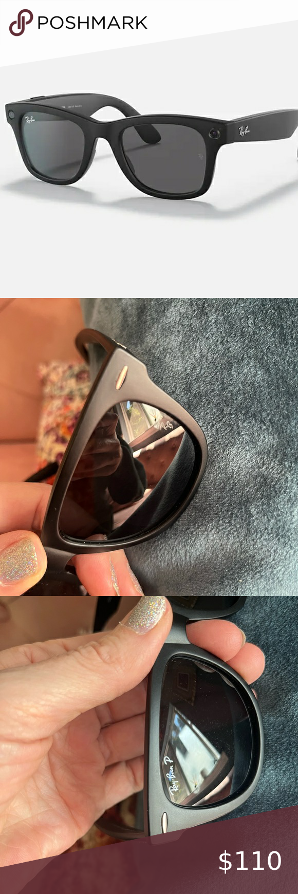 Oakley Style Wayfarer Classic 229 Black / Gold detail 3