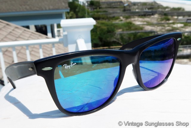 Oakley Style Wayfarer Classic 233 Blue Mirror detail 4
