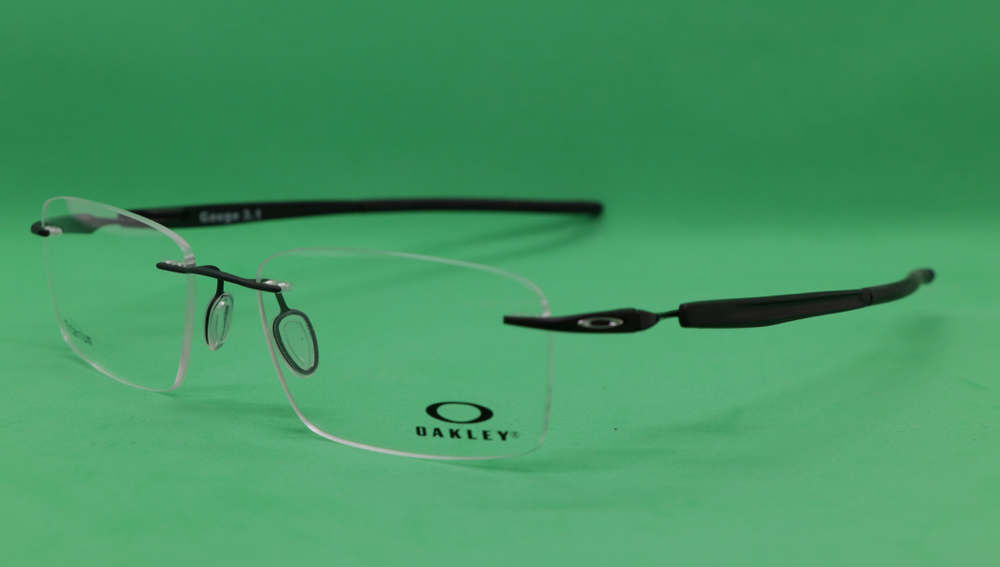 Oakley Style Rimless Rectangle 236 Amber Gradient detail 4