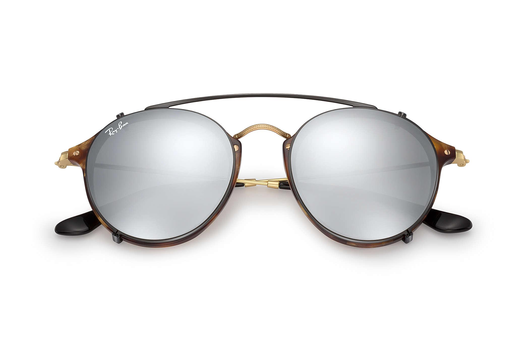 Ray-Ban Style Clubmaster Round 240 Silver Mirror detail 3