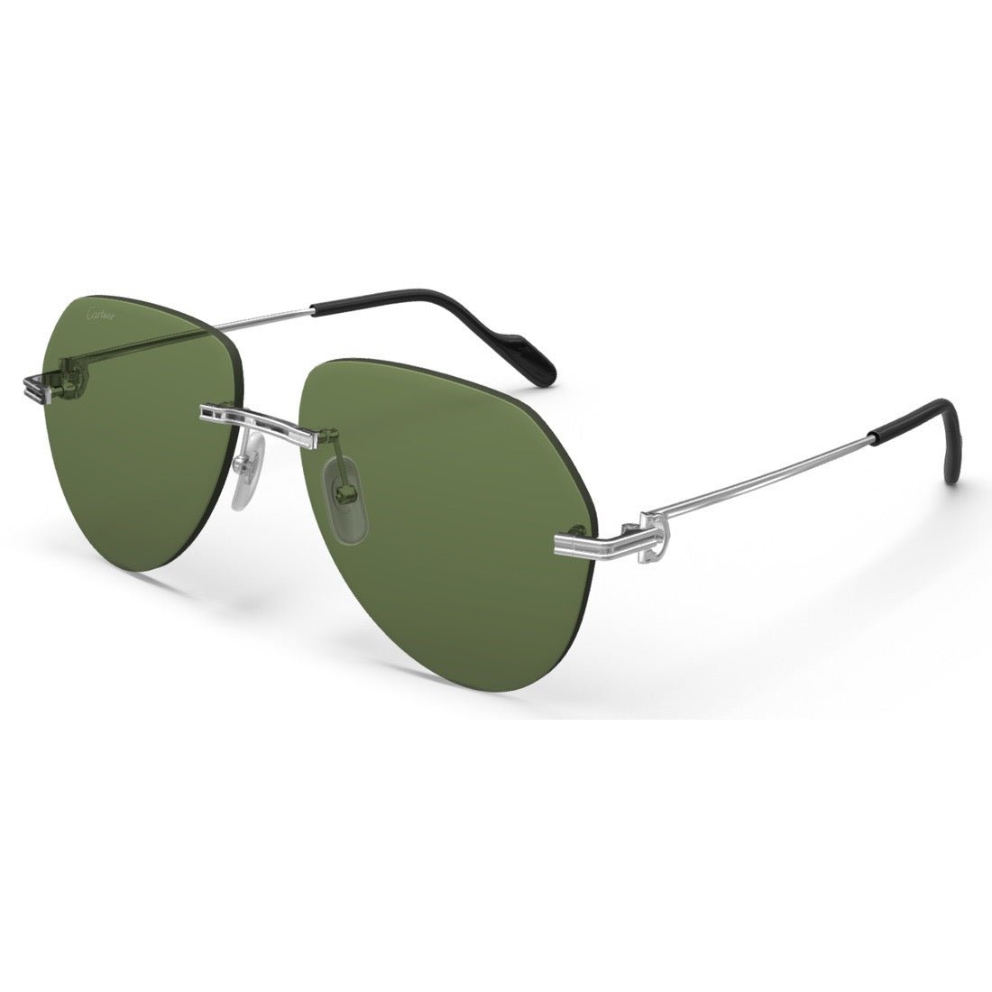 Cartier Style Pilot Frame 241 Green Classic detail 3