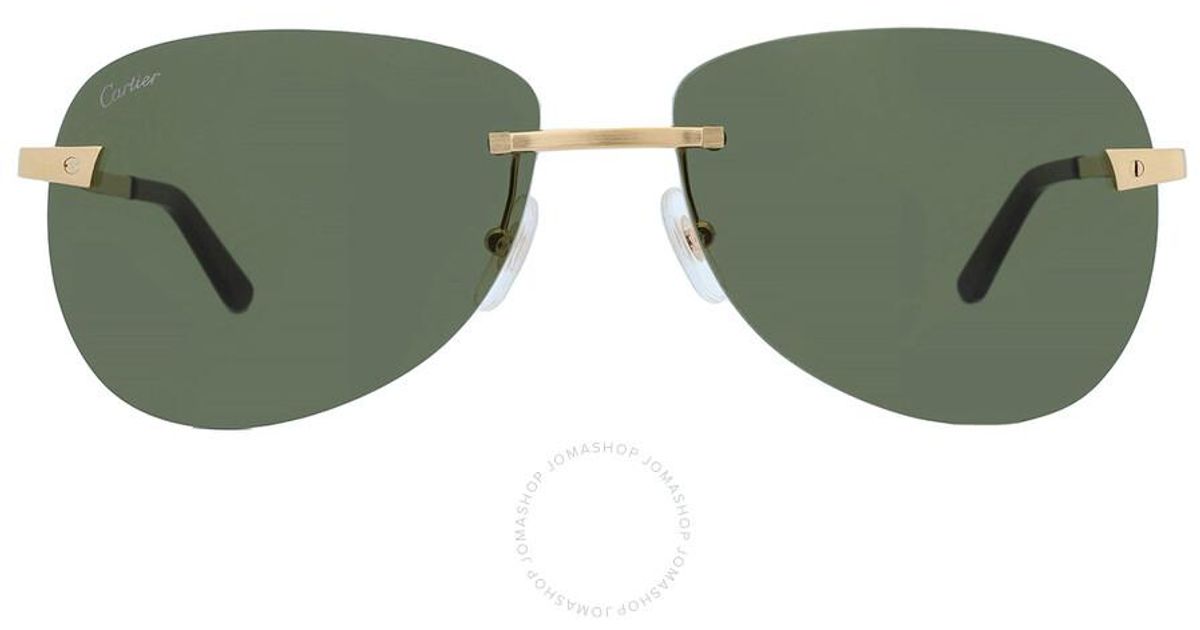 Cartier Style Pilot Frame 241 Green Classic detail 4