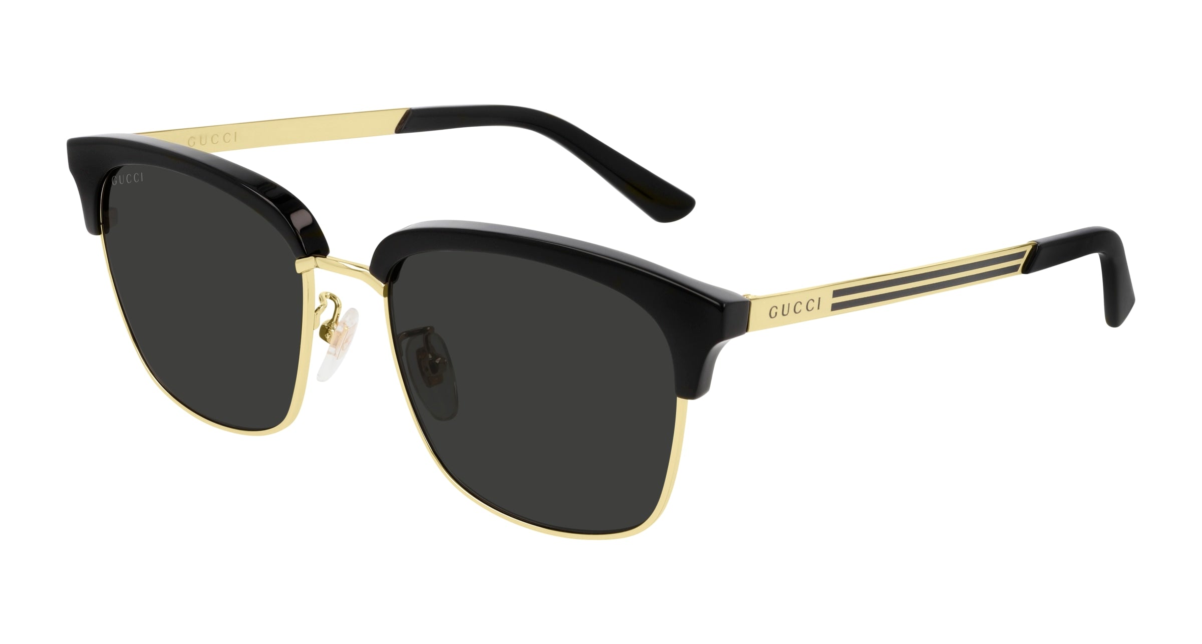 Gucci Style Clubmaster Round 243 Black / Gold detail 3