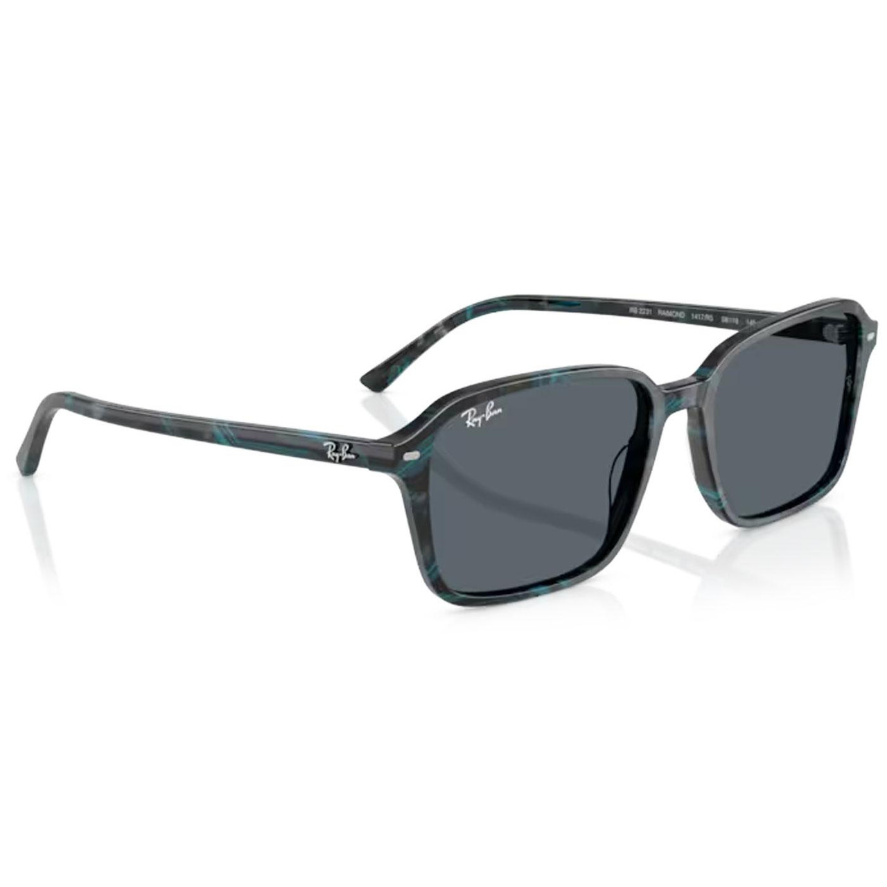 Ray-Ban Style Retro Square 244 Blue Mirror detail 2