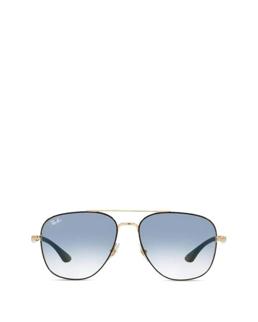 Ray-Ban Style Pilot Frame 247 Blue Mirror detail 3