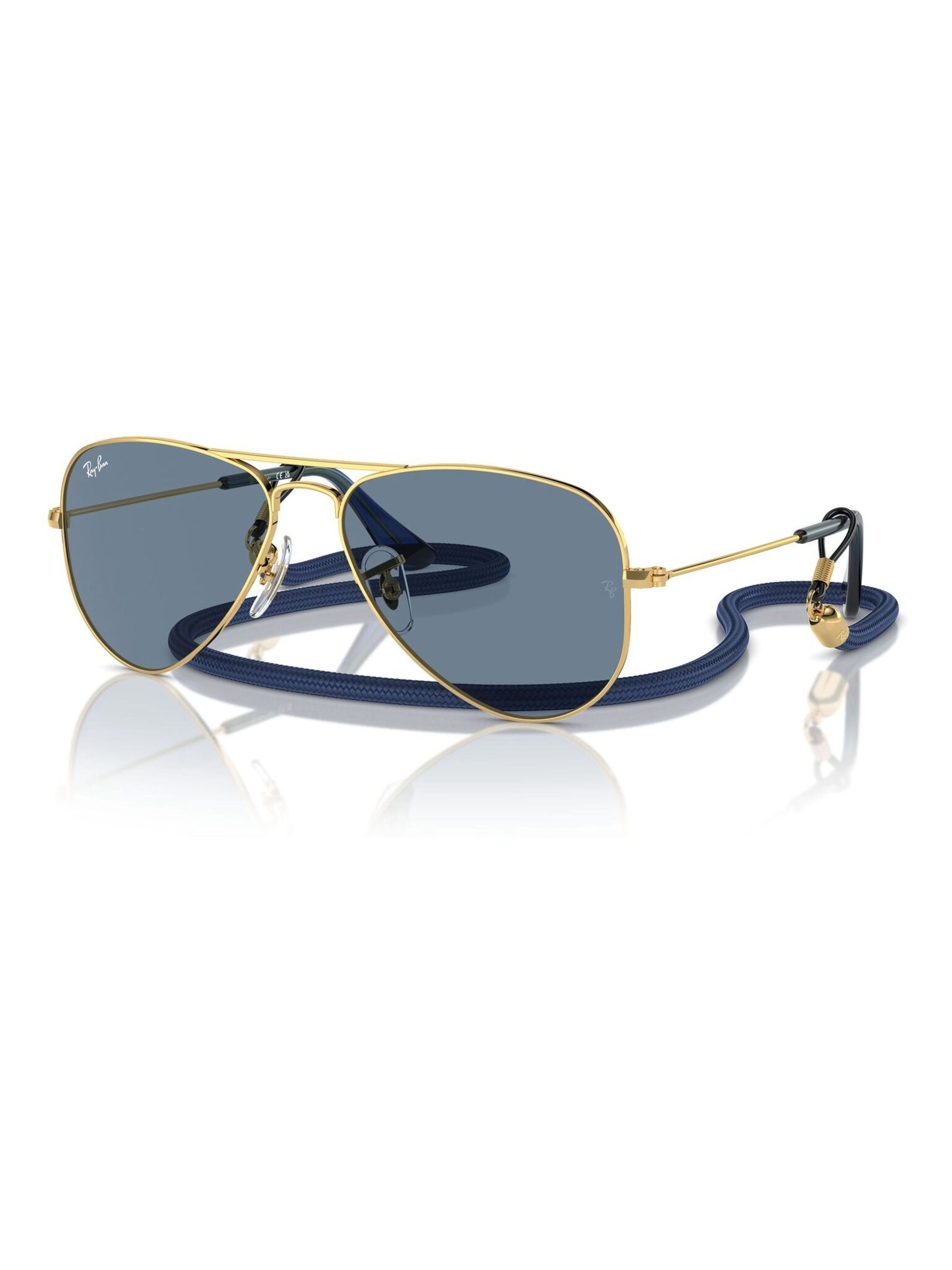 Ray-Ban Style Pilot Frame 247 Blue Mirror detail 4