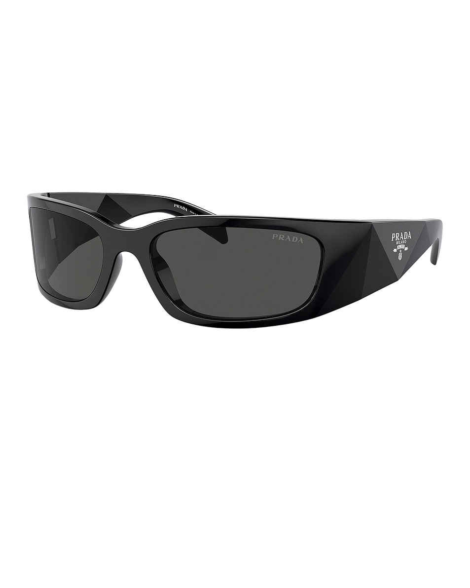 Prada Style Shield Sunglasses 250 Crystal detail 4