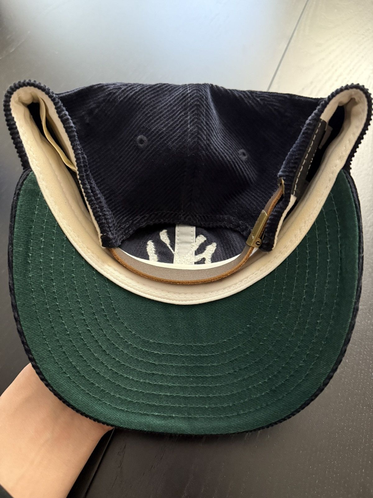 ALD Style Corduroy Cap 169 Navy detail 2