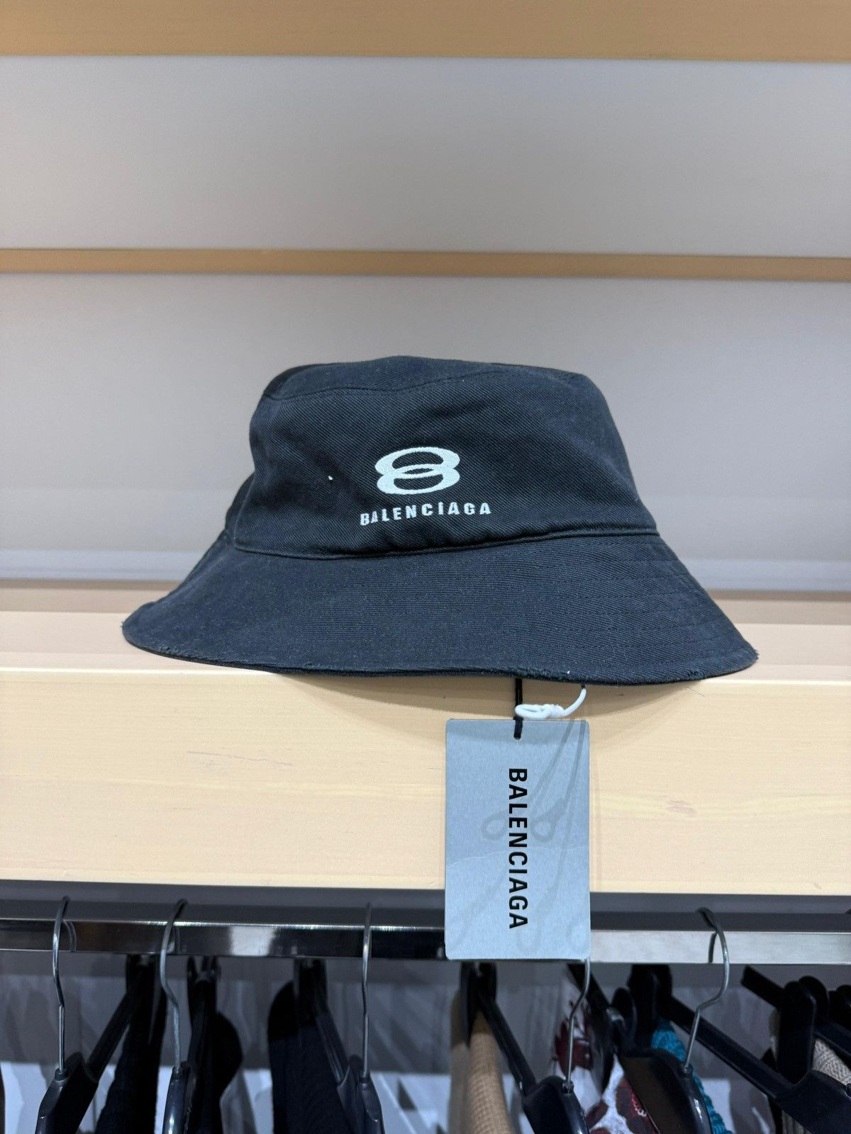 Balenciaga Style Bucket Hat 28 Navy detail 4