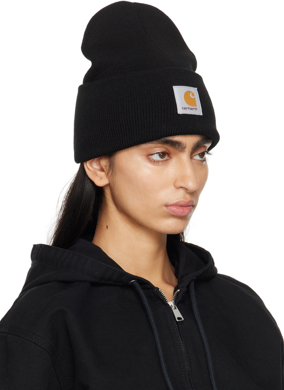 Carhartt WIP Acrylic Watch Beanie Black detail 3