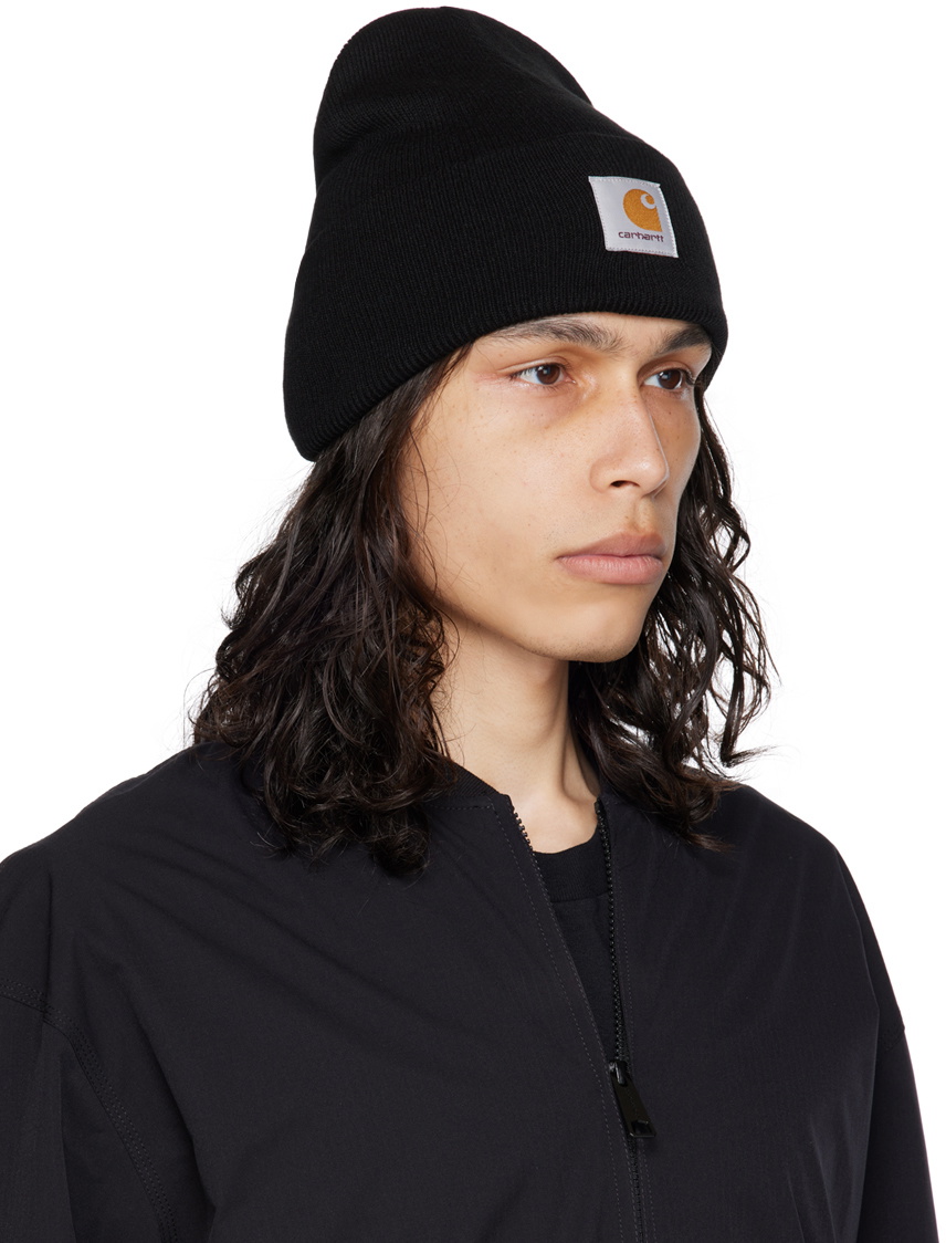 Carhartt WIP Acrylic Watch Beanie Black detail 4