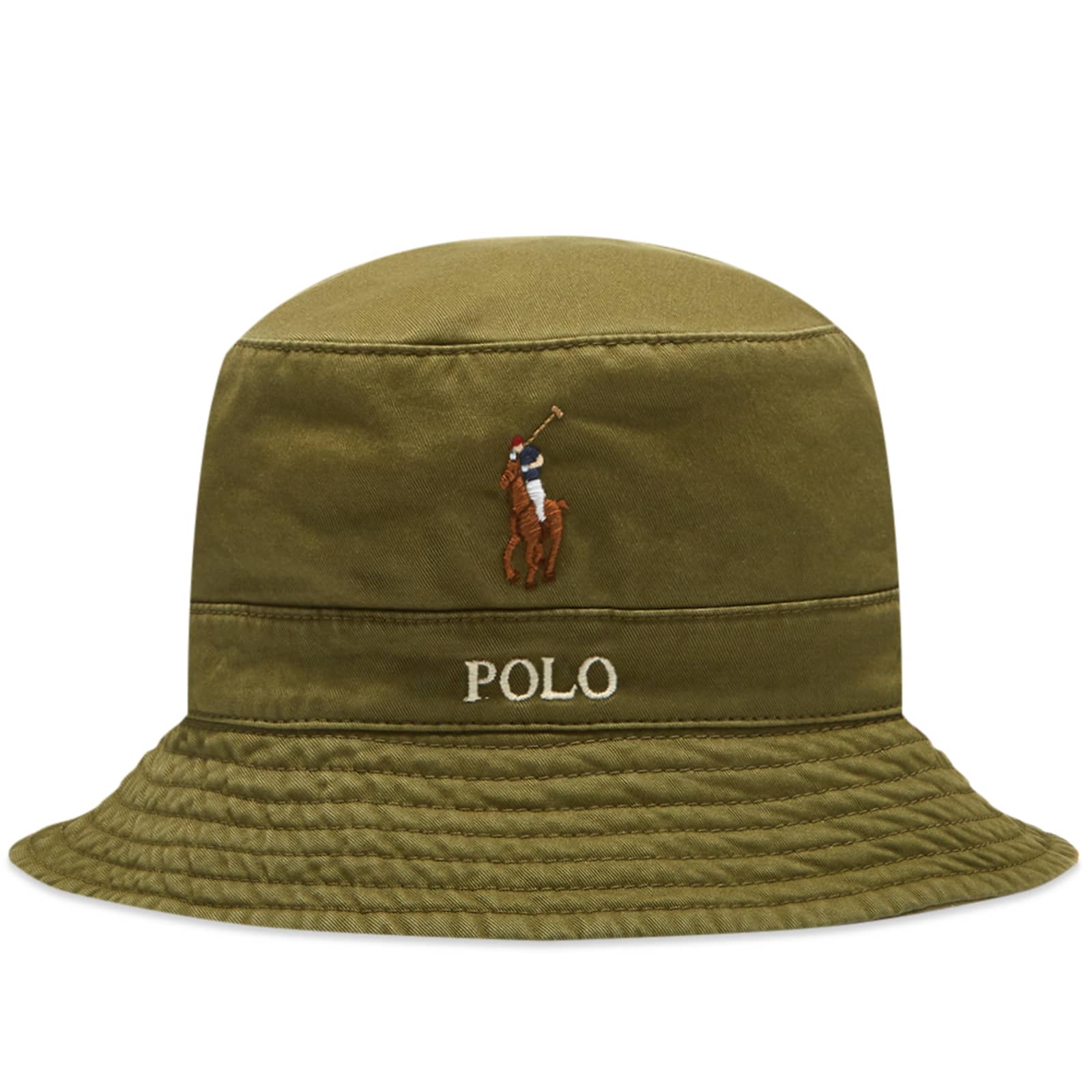 Polo Style Bucket Hat 31 Olive detail 2
