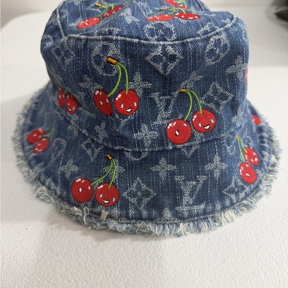 LV Style Bucket Hat 55 Cherry detail 2