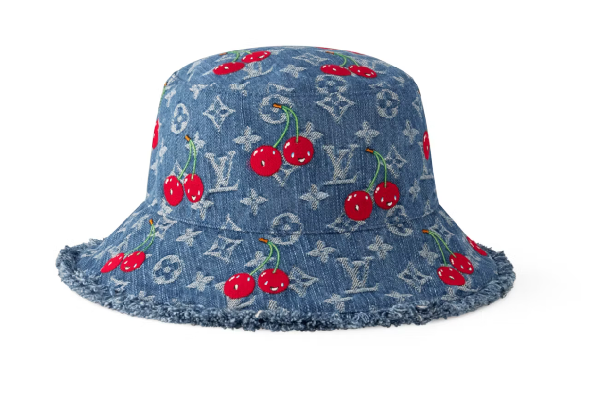 LV Style Bucket Hat 55 Cherry detail 3