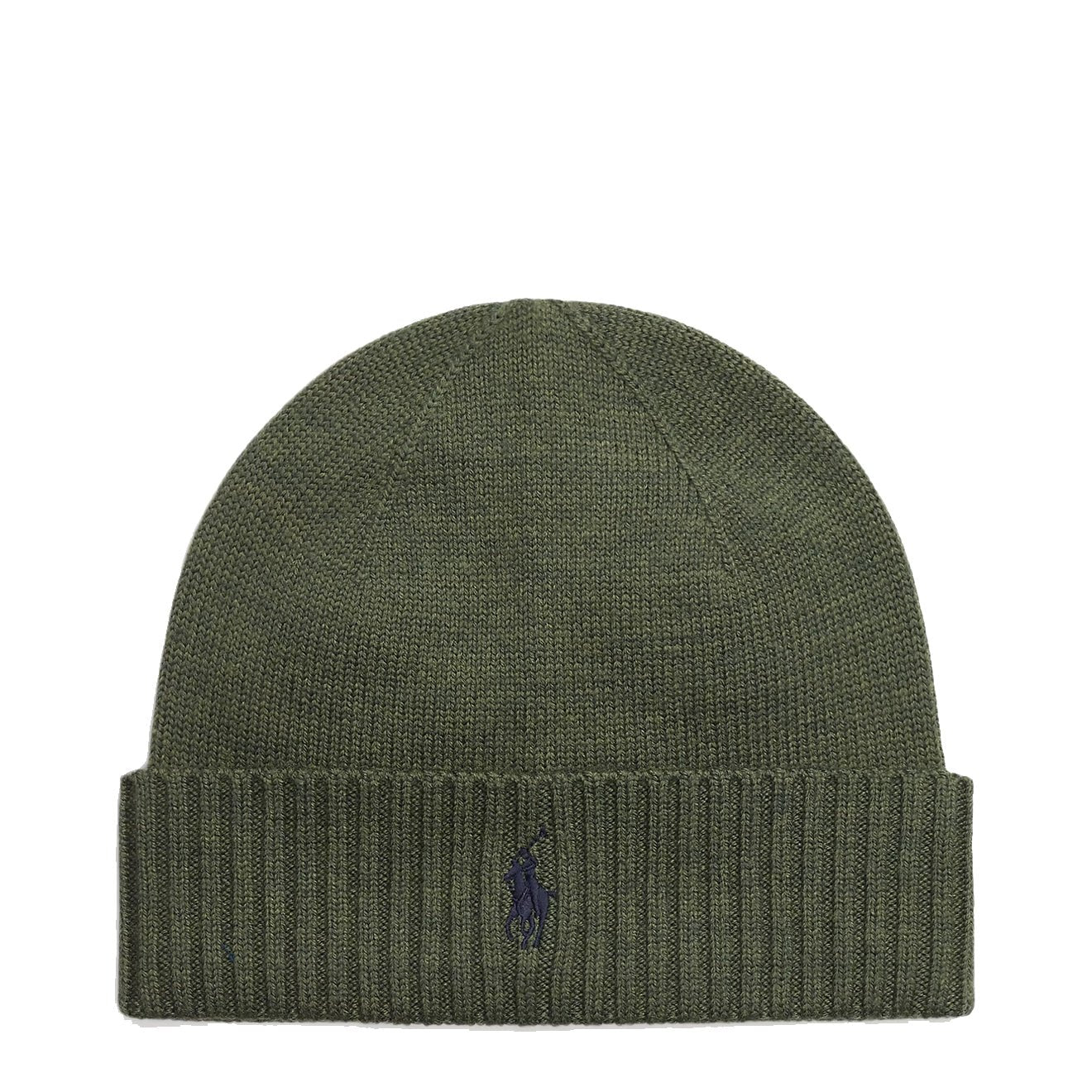 Polo Style Wool Beanie 61 Olive detail 2