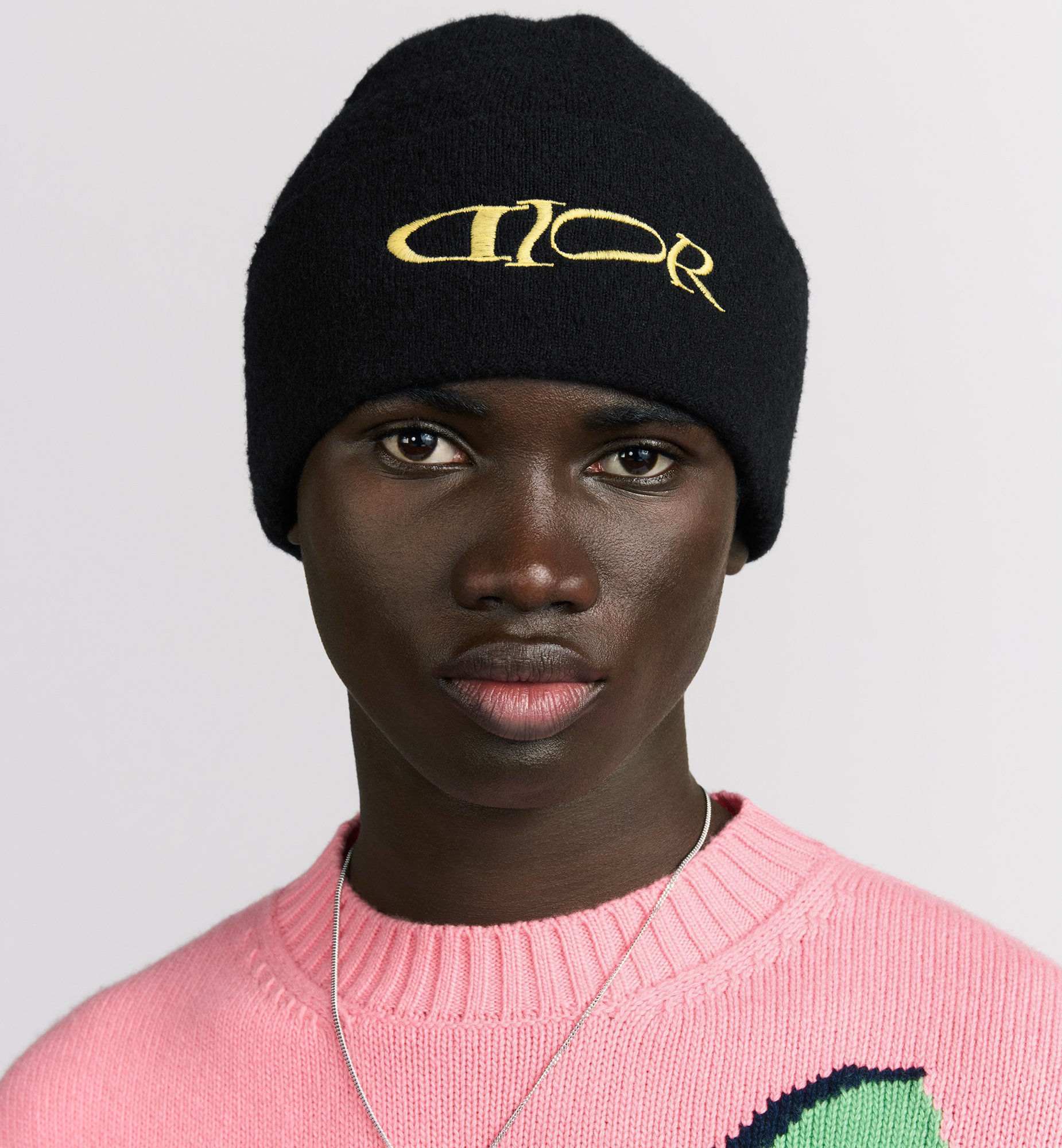 Dior Style Wool Beanie 131 Chocolate detail 2