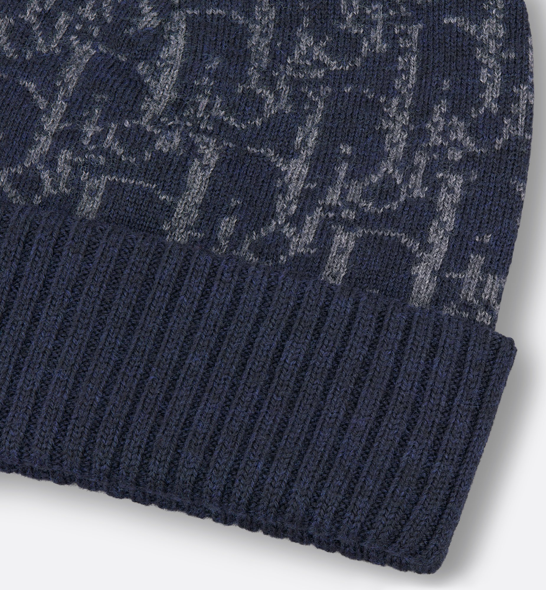Dior Style Wool Beanie 131 Chocolate detail 3