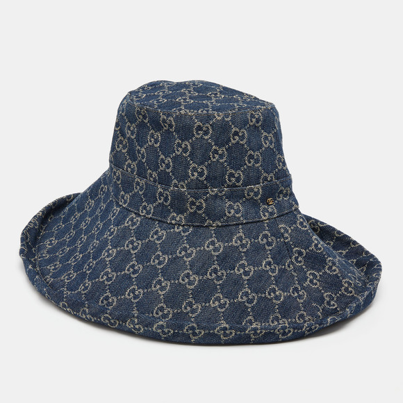 Gucci Style Bucket Hat 70 Navy detail 4