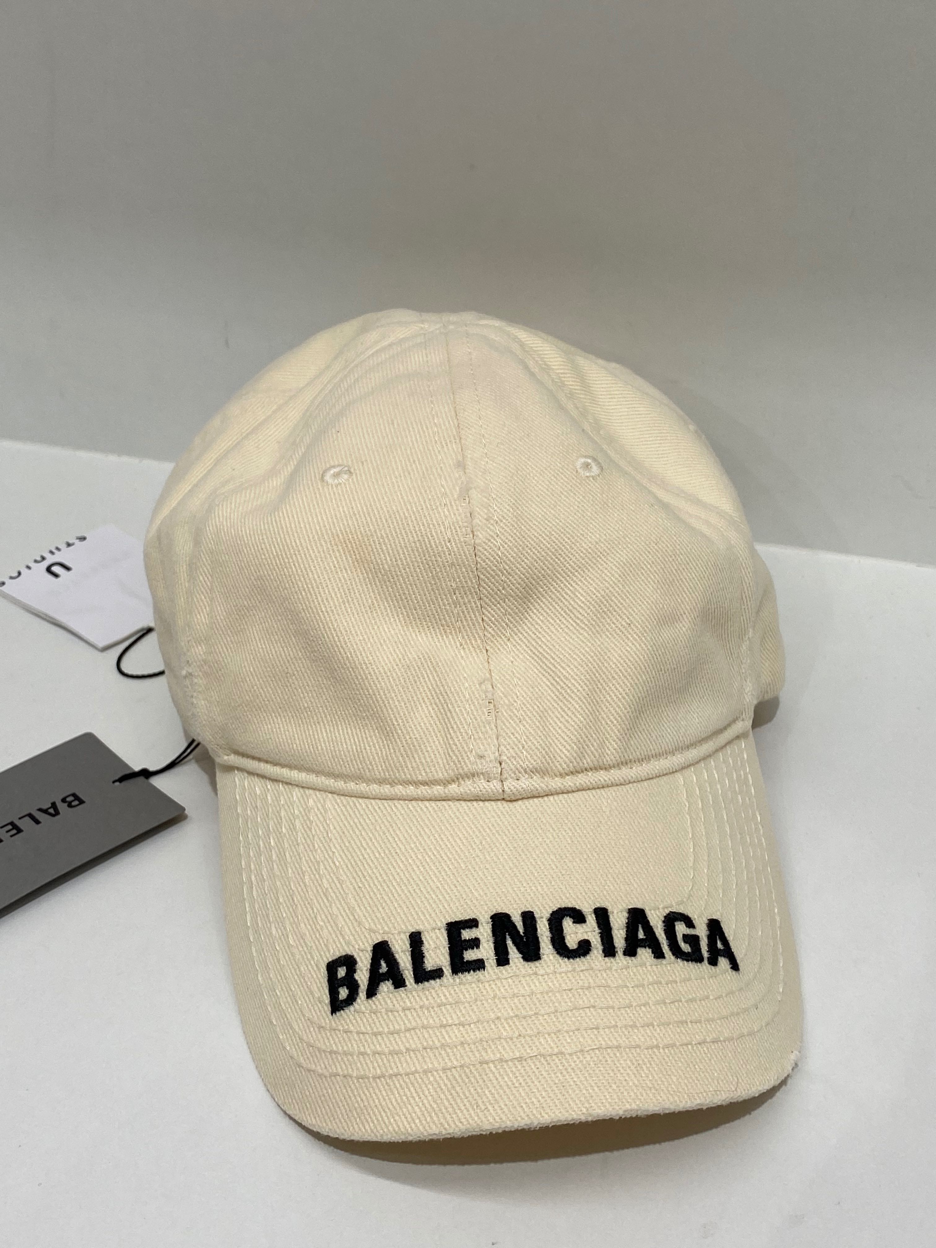 Balenciaga Style Sport Cap 81 Cream detail 4