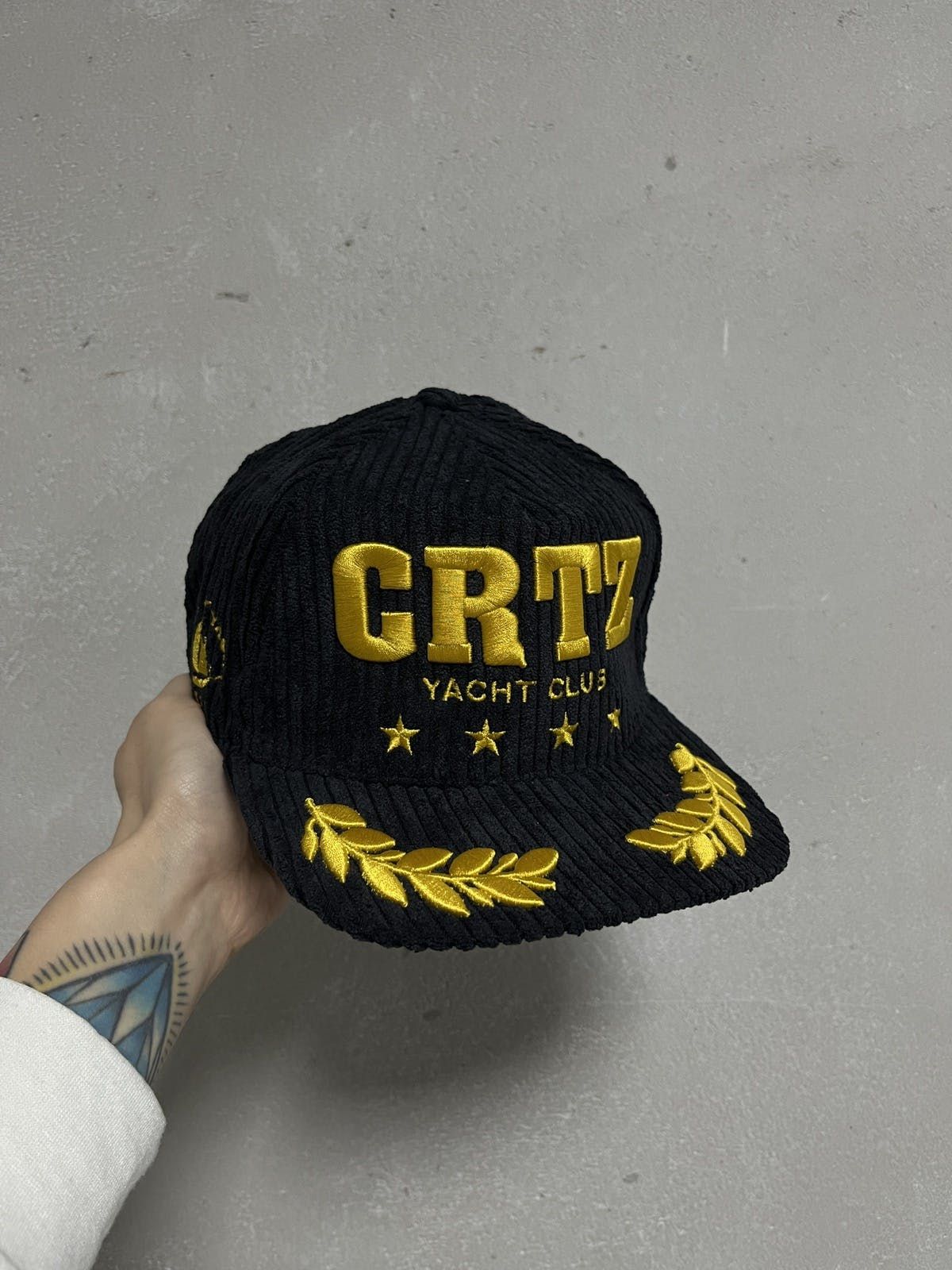 Corteiz Style Corduroy Cap 82 Black detail 3