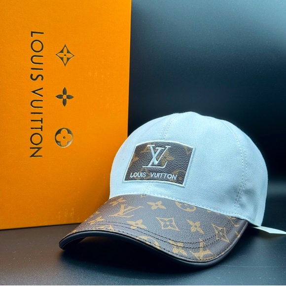 LV Style Box Logo Cap 196 Stone detail 2