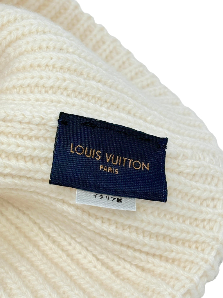 LV Style Wool Beanie 99 Cream detail 4