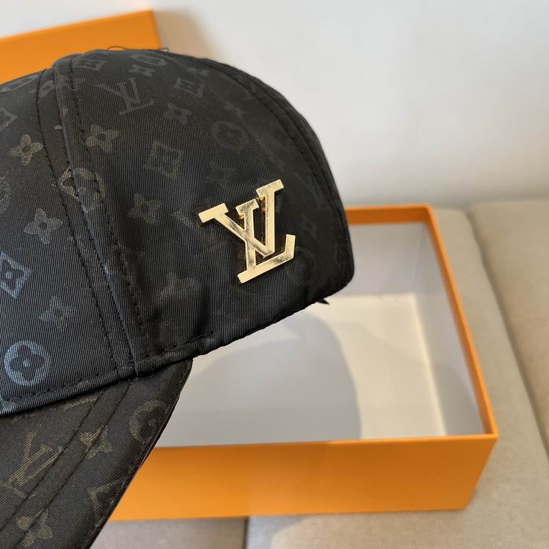 LV Style Box Logo Cap 115 Navy detail 4