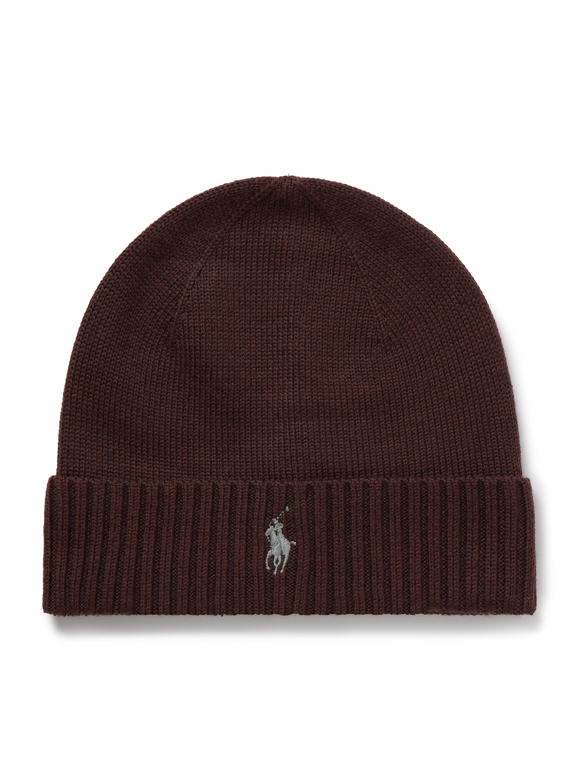 Polo Style Wool Beanie 118 Chocolate detail 3