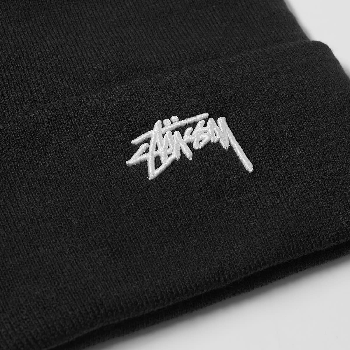 Stussy Style Cuffed Beanie 126 Charcoal detail 2