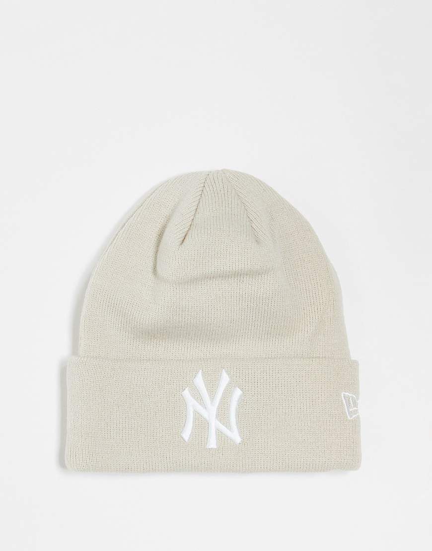 Yankees Style Cuffed Beanie 128 Cream detail 3