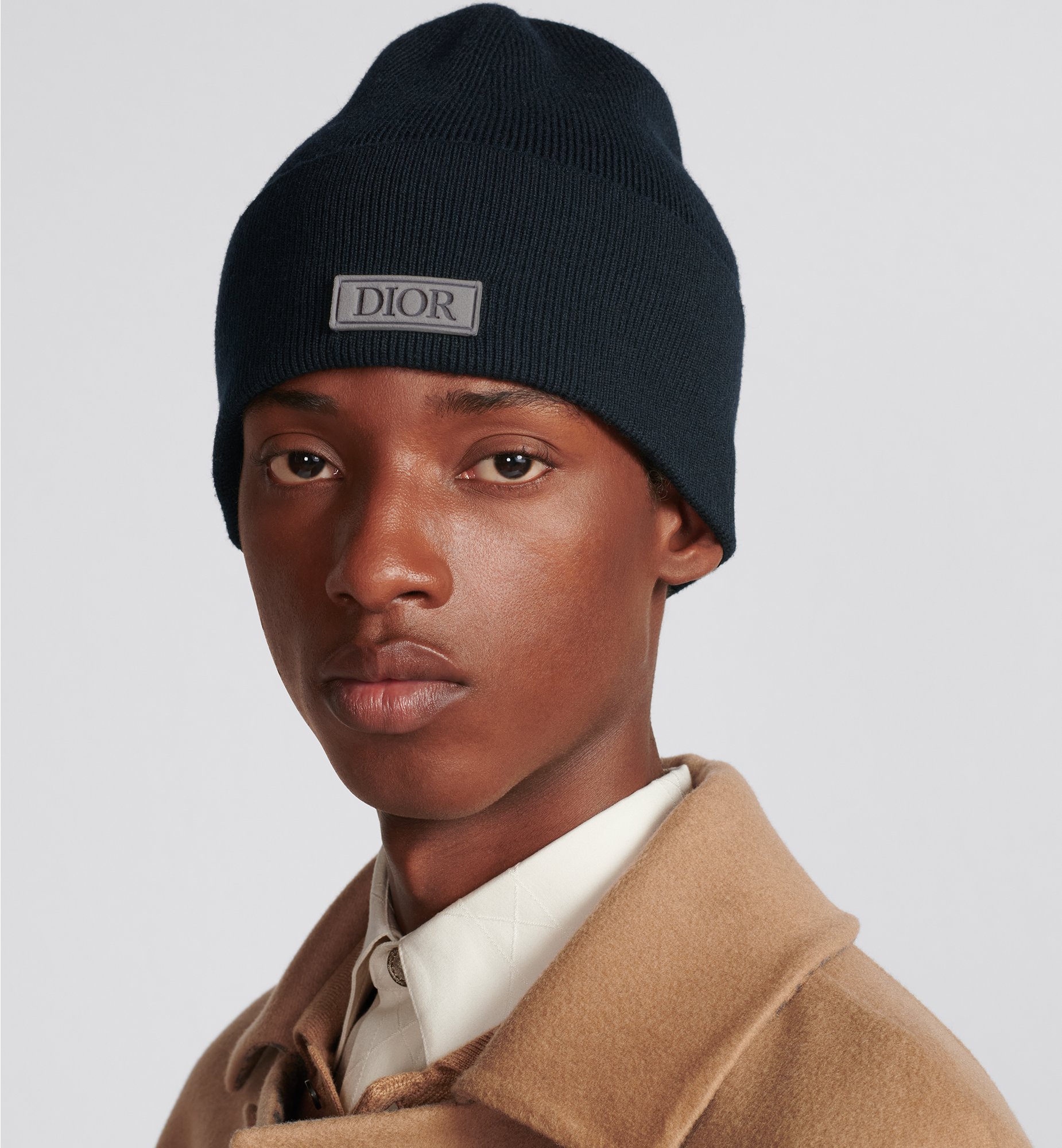 Dior Style Wool Beanie 131 Chocolate detail 4